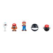 Figura de Ação - Pack 5 Figuras - Mario Odyssey - Super Mario - Sunny