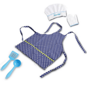 Brinquedo Roupa de Chef de Cozinha Cozinheiro Infantil Azul