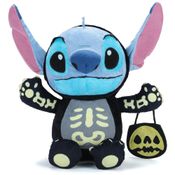 Pelúcia Lilo Stitch 17 cm de Altura com Fantasia de Halloween para Crianças, PLURA, Preto e Azul