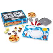 Kit Panquecas Infantil de Madeira com 19 Peças para Brincar de Café da Manhã, Melissa & Doug