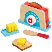 Kit Café da Manhã Infantil com Torradeira e Manteiga de Madeira para Crianças Acima de 3 Anos, Melissa & Doug