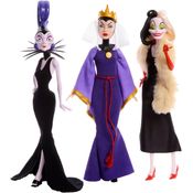 Yzma Cruella De Vil e Rainha Má Disney Villains Mattel HRF56