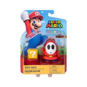 Boneco Shy Guy de 7cm com Bloco "?" - Super Mario