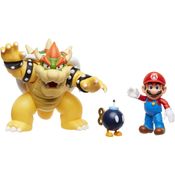 Super Mario - Boneco Mario Contra Bowser - Batalha de Lava - Sunny