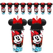 Kit 10 Copos Minnie E Mickey Com Orelhas Infantil P/ Festas