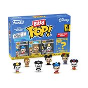 Boneco - Funko - Bitty Pop - Disney - Sorcerer - Mickey - Teco - Princesa Minnie - Pack 4 -  candide