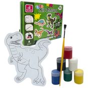 Kit De Pintura Coleção Pop | Brincadeira De Criança | 10 Telas Em Madeira + 6 Tintas Guache + Pincel