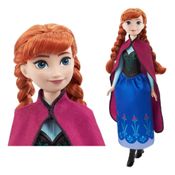 Boneca Disney Frozen Rainha Anna Saia Cintilante  Azul