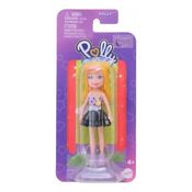 Boneco Polly Pocket Básico Mini Poll Com Saia Preto Coração