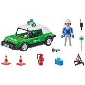 Playmobil - My Life - Veiculo Clássico De Polícia - Coleção 50 Anos - Sunny