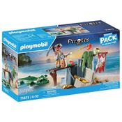 Playmobil - Pirata Com Crocodilo - Starterpack - Sunny