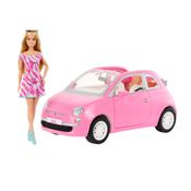 Conjunto Boneca E Veiculo - Barbie - Fiat - Rosa - Mattel