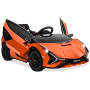 Carro Elétrico Infantil Lamborghini Sian Roadster com 2 Velocidades, Controle dos Pais, Som, Faróis de LED e Portas H...