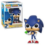 Figura de Ação - Funko Pop - Games - Sonic - W/Emerald - Candide