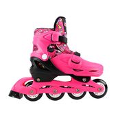 Kit Patins - 4 Rodas - C Proteção - Tam 32-35 - Minnie - Inline e Triline - Bbr Toys