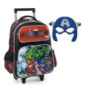 Mochila De Rodinha Avengers Com Mascara Preto Luxcel