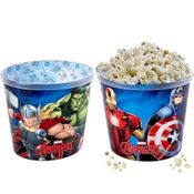 2 Potes para Pipoca Infantil dos Vingadores Balde Avengers Original 2 Litros