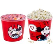 Kit 2 Potes p/ Pipoca Infantil da Minnie Vermelho Balde Original 2 Litros