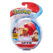 Clip N Go Bola e Figura Pokemon Growlithe e Repeat Ball