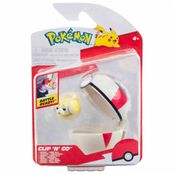 Clip N Go Poke Bola e Figura Pokemon Fidough E Timer Ball