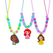 Kit Colar -  Faça Pulseira Com Pingente - Princesas - Disney - Toyng