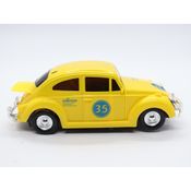 Carrinho - Fusca - Beetle com Luz e Som - Gira 360° - Amarelo - Shiny Toys