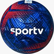 Bola De Futebol - Sportv - N 5 - Pvc - Azul  E Vermelha - Futebol E Magia