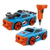 Carrinho - Turbo Tools - Mustang - Azul - 2 em 1 - Multikids