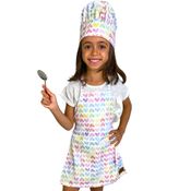 Kit Avental e Touca de Cozinheiro Infantil