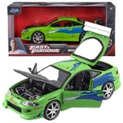 Carrinho Brian's Eclipse Verde Miniatura 1/24 Velozes e Furiosos Jada