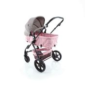 Carrinho de Bebe Travel System Poppy Duo Rosa Mescla com Bebe Conforto - Cosco Kids