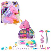 Conjunto De Beleza - Polly Pocket - Salão De Unicórnio - Arco-íris - 2 Em 1 - Mattel