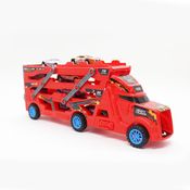 Carinho com Fricção - Caminhão Cegonha Com 6 Carrinhos de Metal - Shiny Toys