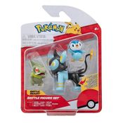 Pokemon 3 Figuras De Acao Axew + Luxio + Piplup Sunny