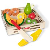 Kit de Frutas Destacáveis Infantil com Acessórios de Cozinha em Madeira para Crianças Acima de 3 Anos, Melissa & Doug