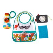 Conjunto De Atividades Com Mordedor e Babador - Baby Turista - Fisher-Price