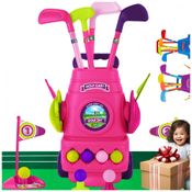 Conjunto de Tacos de Golfe Infantil com 6 Bolas para Crianças de 2 a 4 Anos, ToyVelt, Rosa