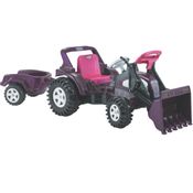 Trator Eletrico Biemme Big Lady Boss 12V com Pa Caçamba Pink