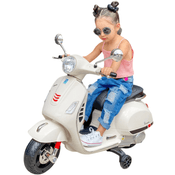 Moto Scooter Eletrica Infantil Zippy Toys Vespa GTS 6V Branca