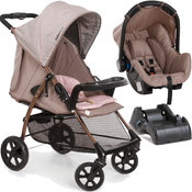 Carrinho com Bebe Conforto Base Galzerano San Remo Chocolate