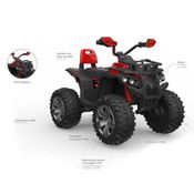 Quadriciclo Eletrico - 12V -  Atv Cam Am - Bandeirante - Vermelho