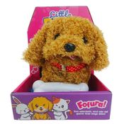 Pelucia Cachorro Little Pets com Som Marrom Shiny Toys 001420