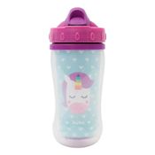 Copo Infantil com Parede Dupla Animal Fun Unicornio com Canudo Buba