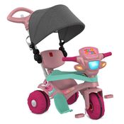 Triciclo Velotrol com Capota - Passeio e Pedal - Bandeirante - Rosa