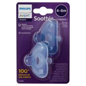 Chupeta - Philips Avent - Soothie - 4 a 6 Meses - 2 Unidades - Tamanho 1 - Silicone - Azul