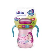 Copo de Treinamento - Lillo - Evolution 360 - Com Alça - Rosa e Azul - 240mL