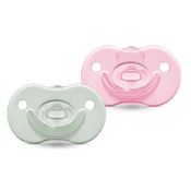 Conjunto de Chupetas - Lillo - Soft Calming - Dia e Noite - Silicone - 0 a 6 meses - Rosa