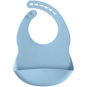 Babador Com Pega Migalhas Em Silicone - Buba - Azul