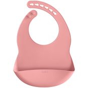 Babador Com Pega Migalhas Em Silicone - Buba - Rosa
