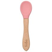 Colher Silicone E Bambu - Buba - Rosa